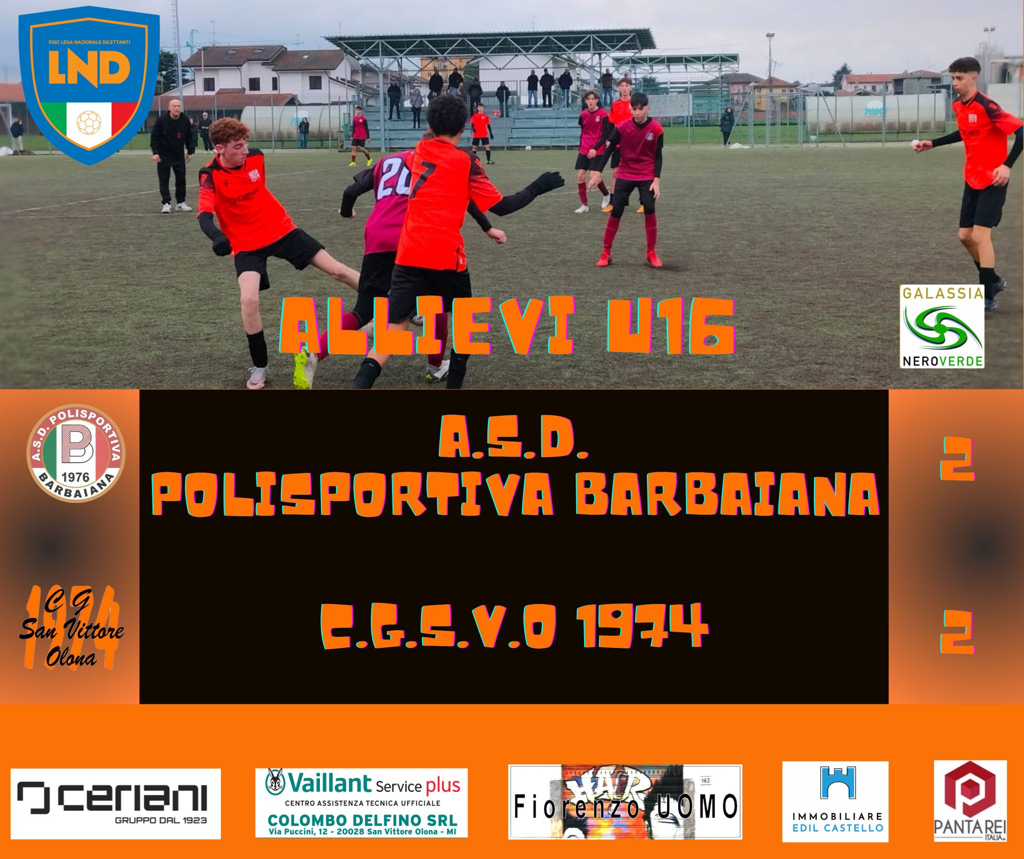 Amichevole Allievi U.16: Barbaiana vs. CGSVO 2 – 2 all’insegna della sportività
