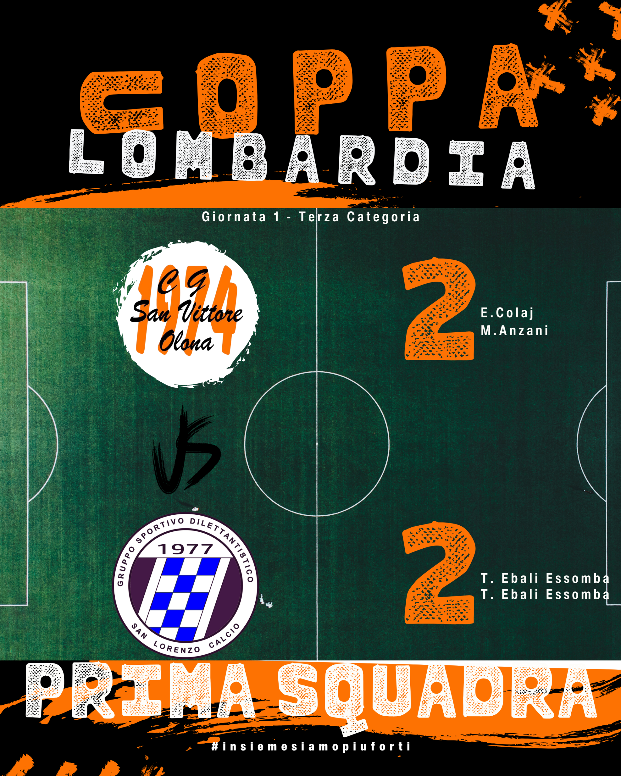 Coppa Lombardia – Esordio in casa: CGSVO vs San Lorenzo 2-2