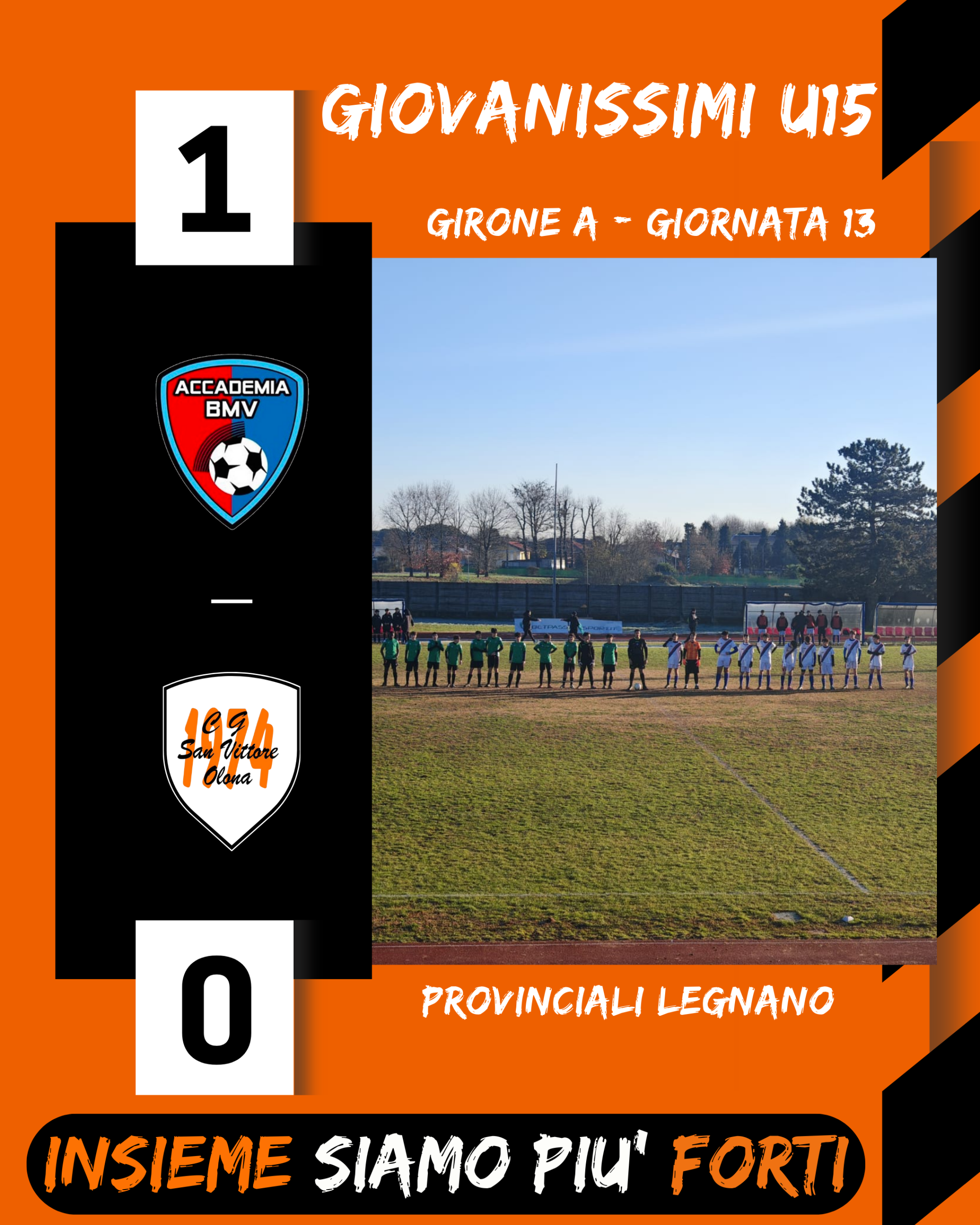 U15, sconfitta di misura ma prestazione convincente a Bienate