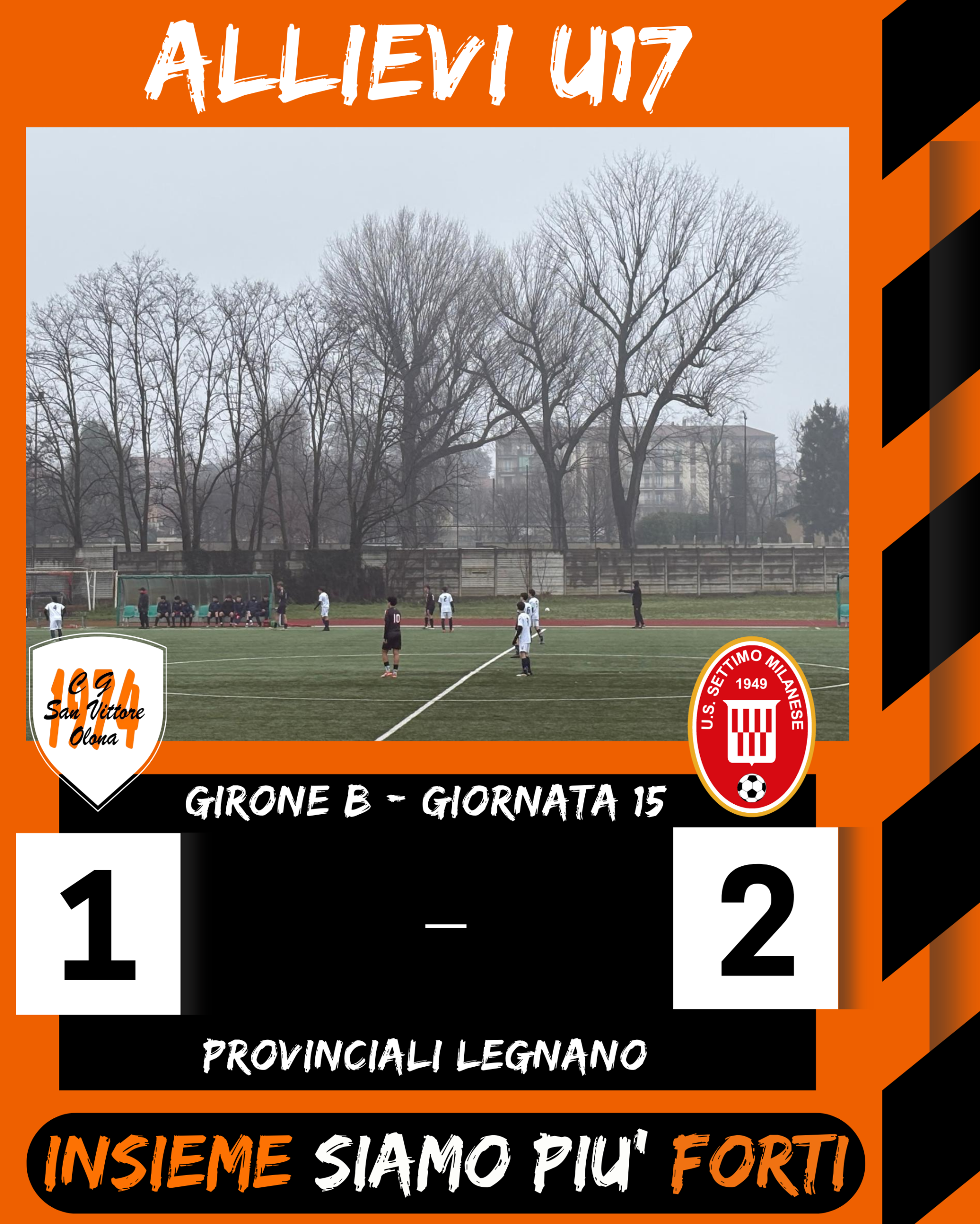 UNDER 17 – Sconfitta interna contro il Settimo Milanese: rammarico per le occasioni mancate