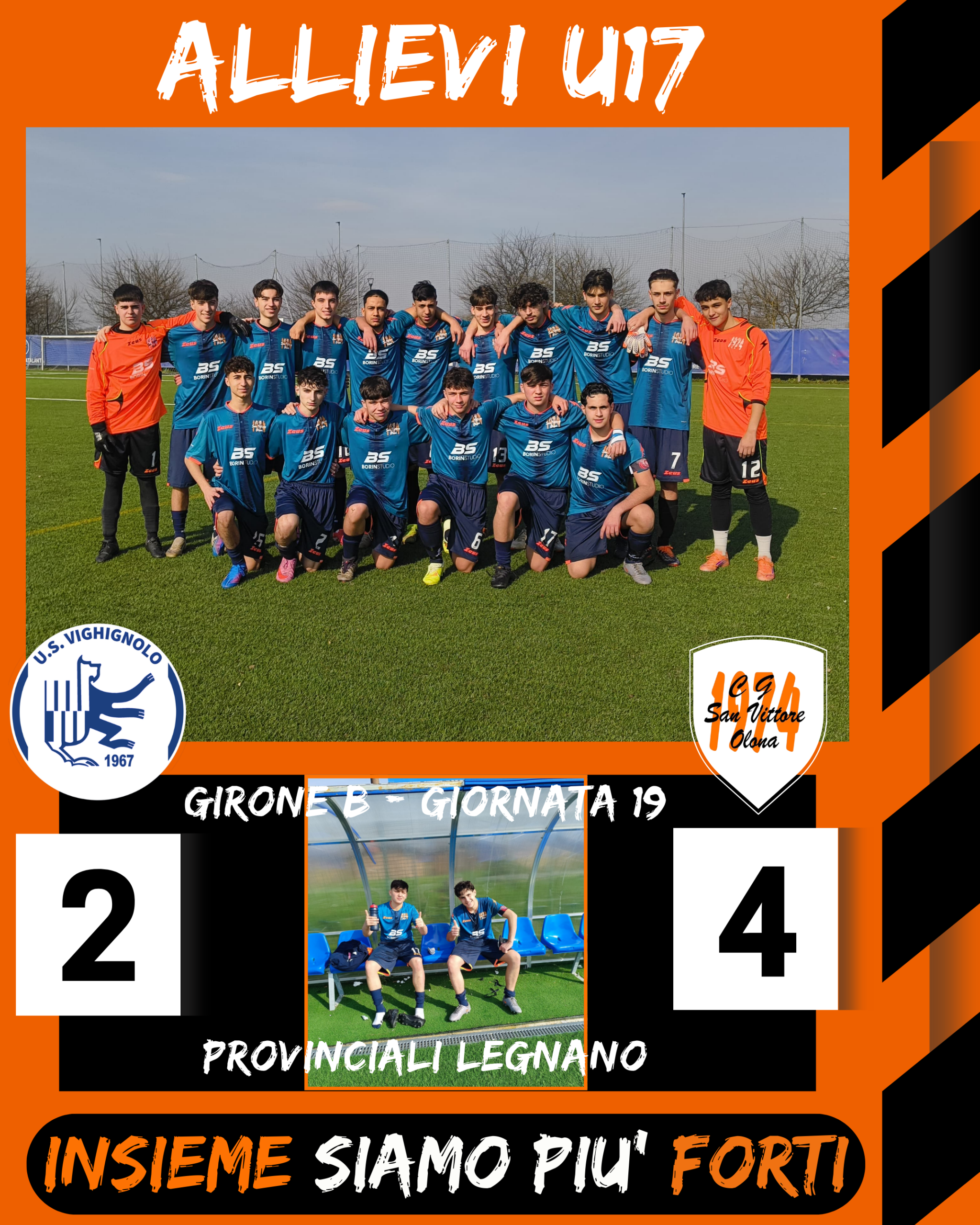 UNDER 17 – Rimonta di carattere a Vighignolo: vittoria per 2-4
