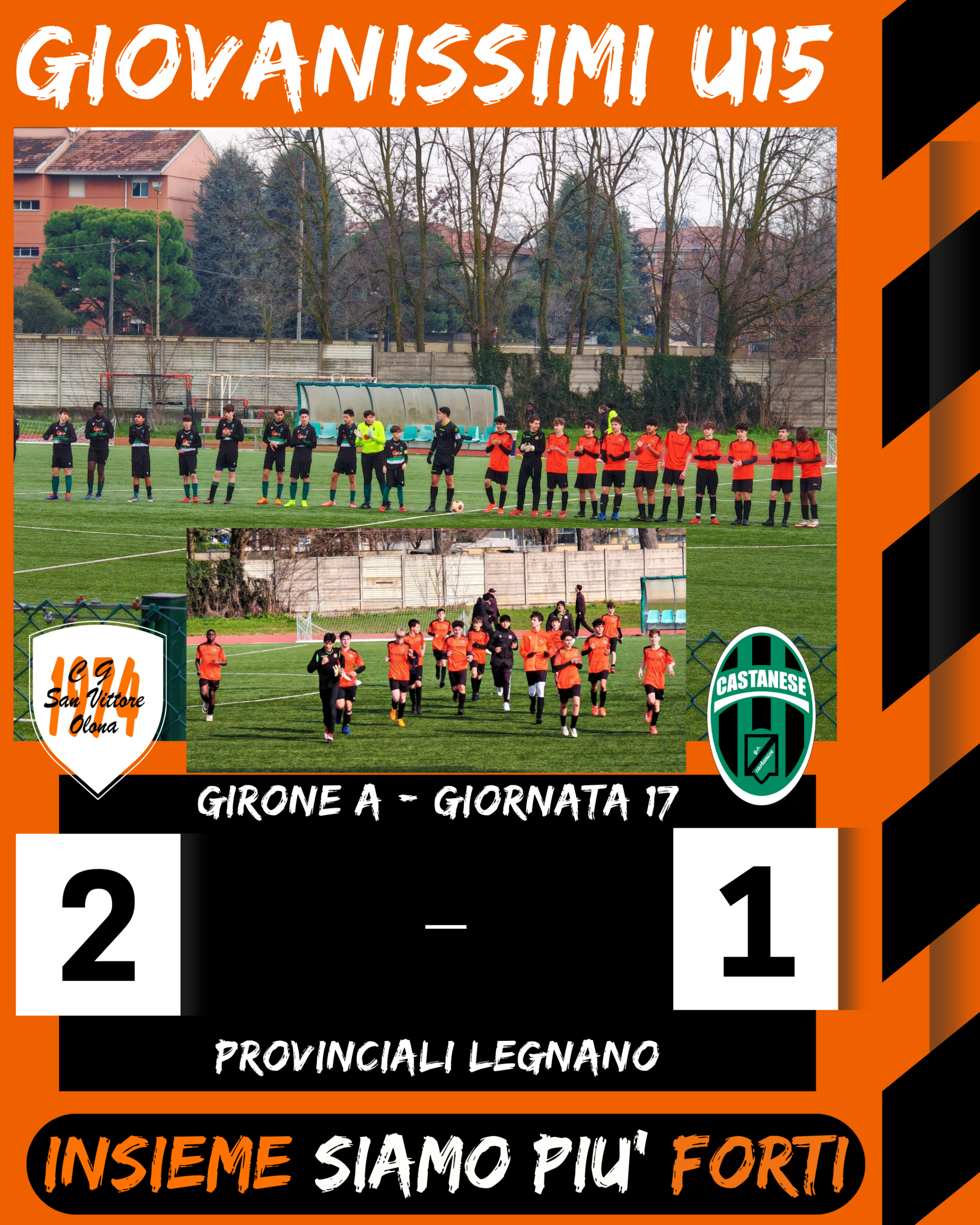 U15, vittoria di qualità: Castanese battuta 2-1