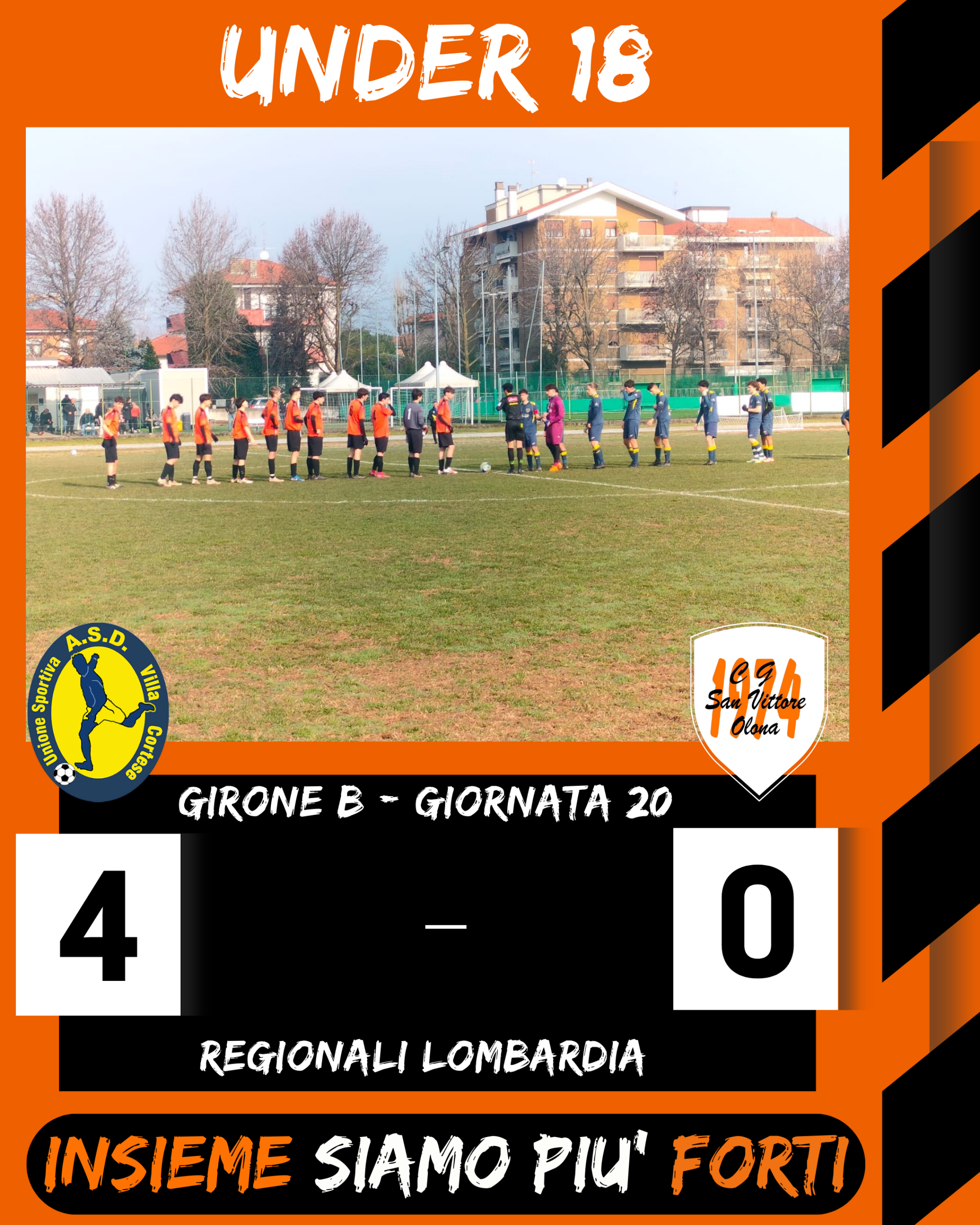 Trasferta complicata a Villa Cortese per i nostri Under 18