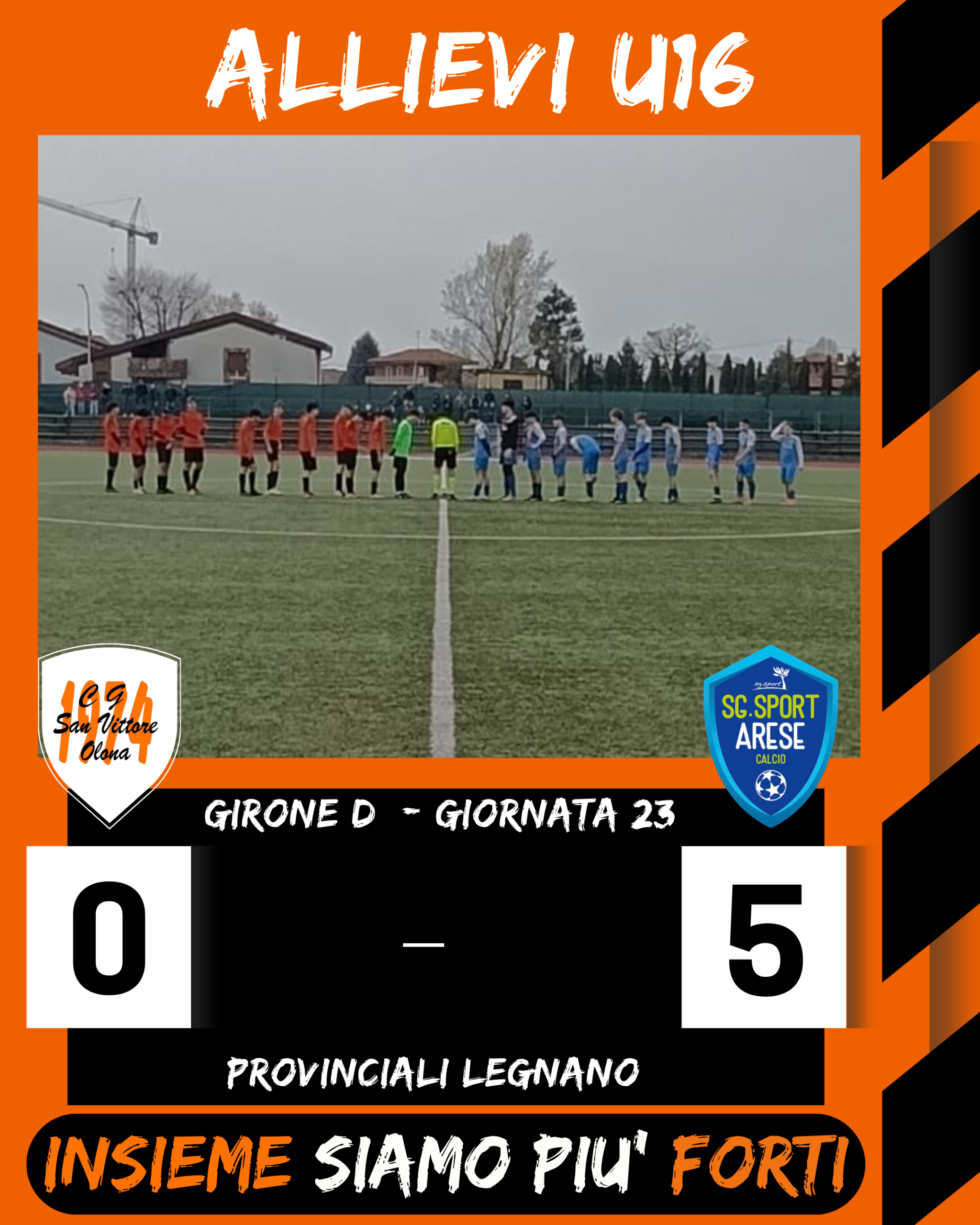 Giornata da archiviare: gli U16 si arrendono al San Giuseppe Arese