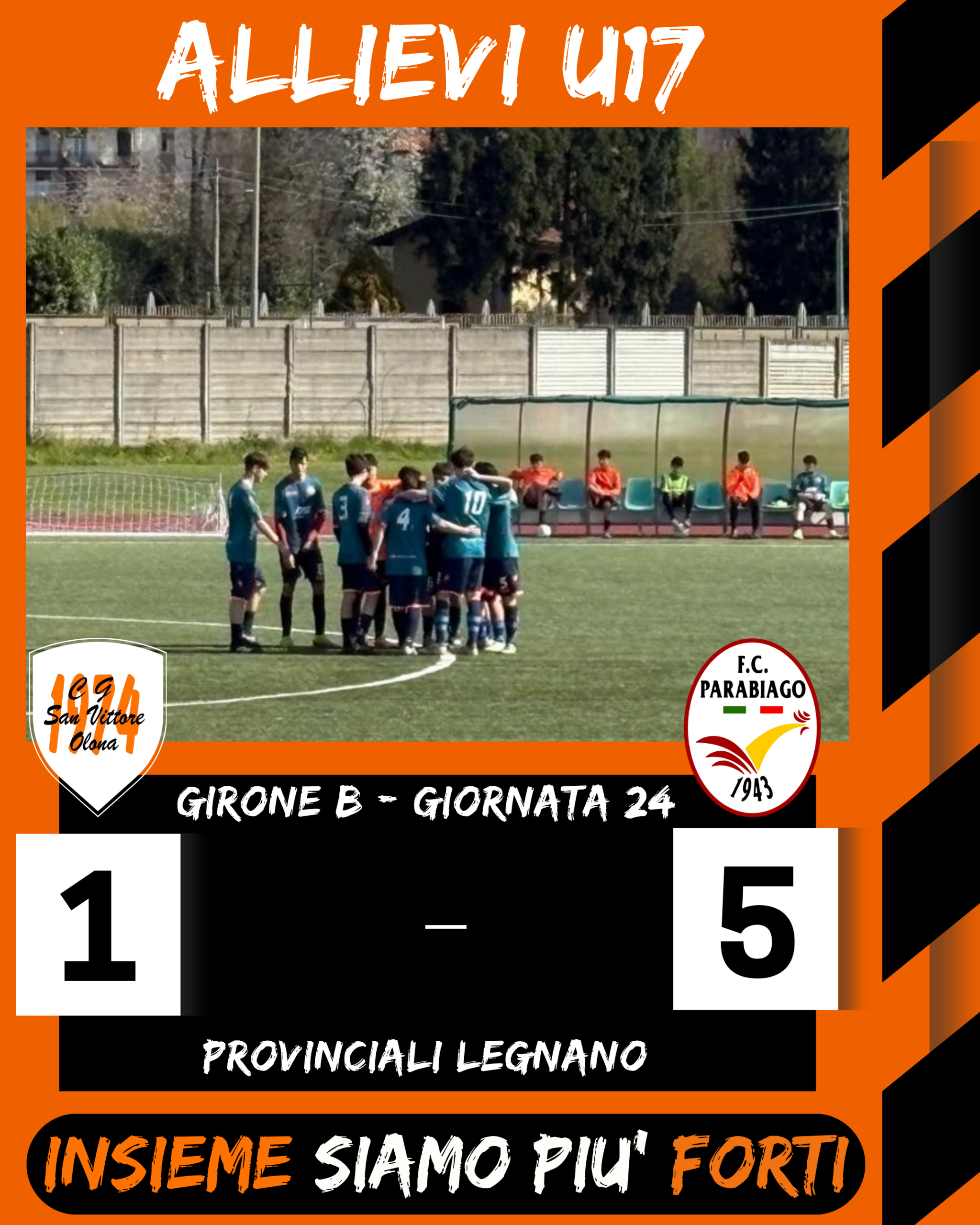 UNDER 17 – Prestazione di carattere contro Parabiago, risultato severo