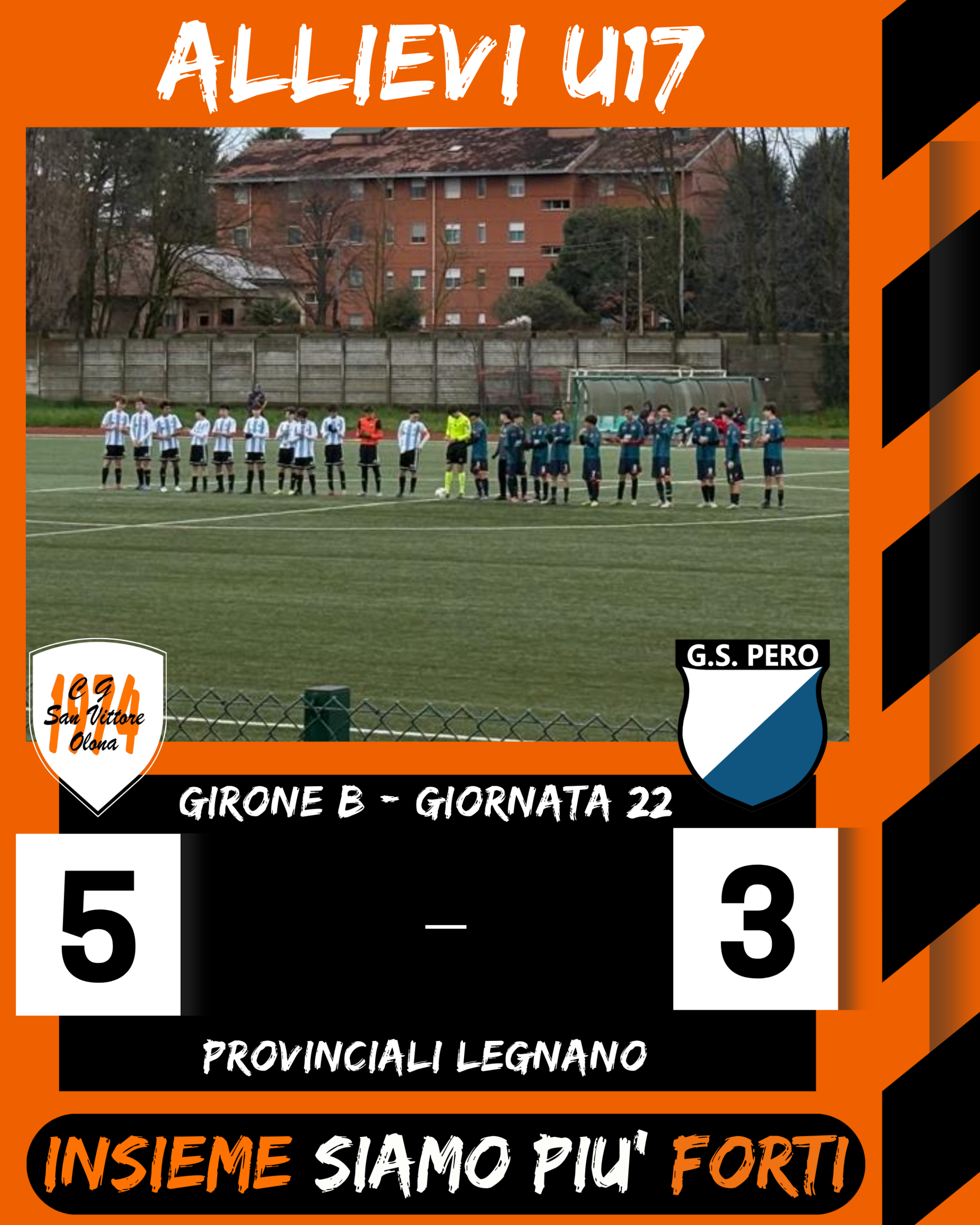 UNDER 17 – Vittoria sofferta contro il Pero: 5-3 al termine di una gara combattuta