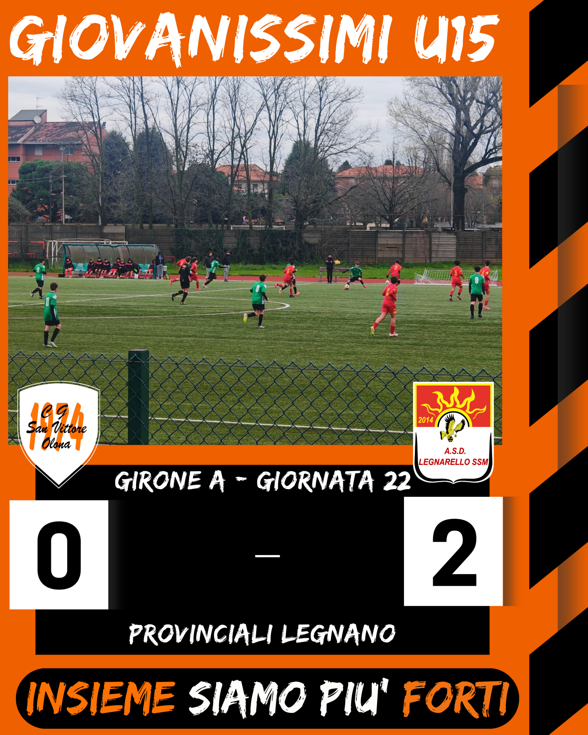U15, buona prova contro la capolista: il Legnarello passa 2-0