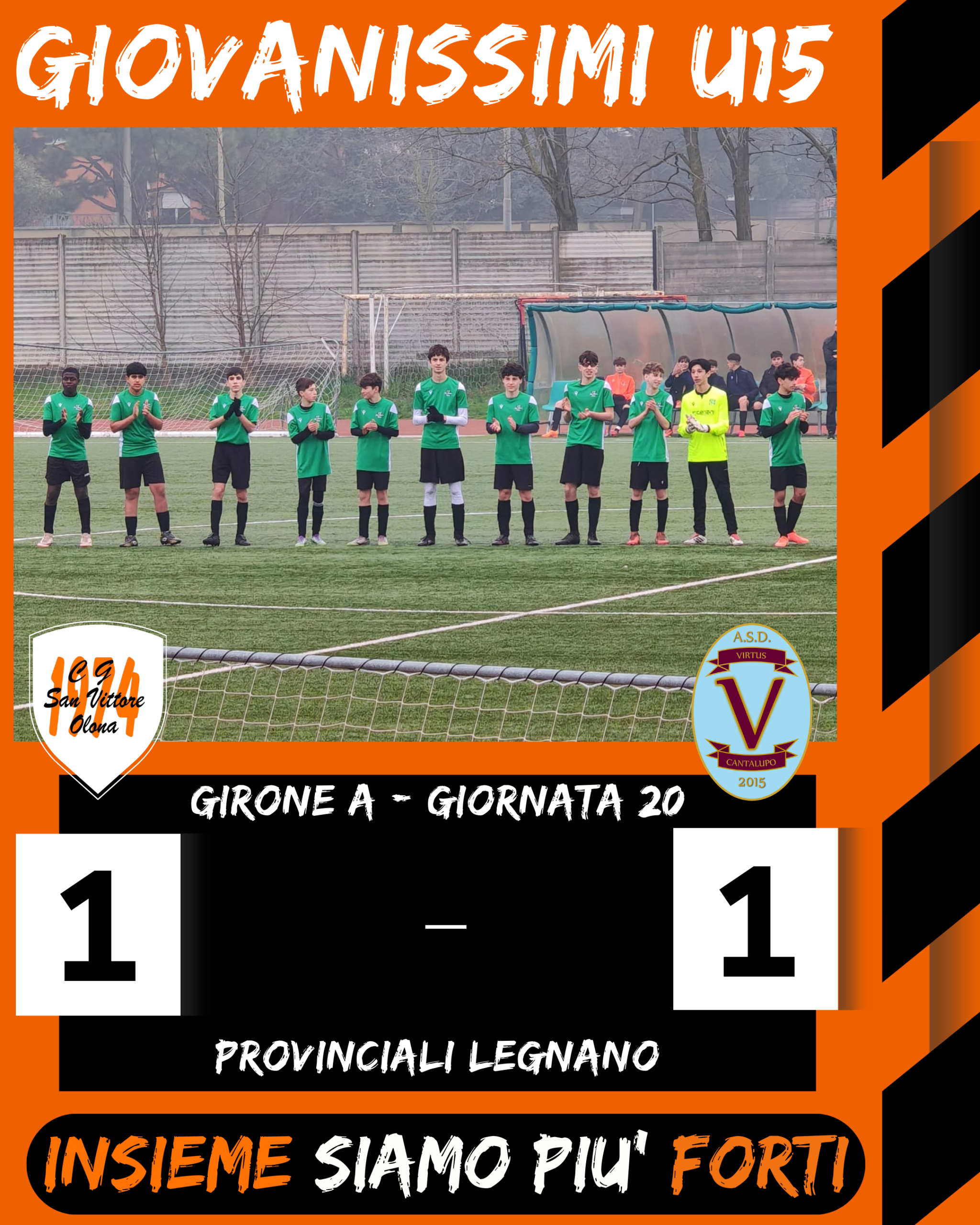U15, buon avvio ma finisce in parità contro la Virtus Cantalupo
