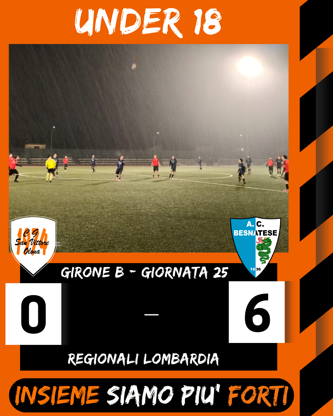 Impegno durissimo per i nostri Under 18: CGSVO – Besnatese