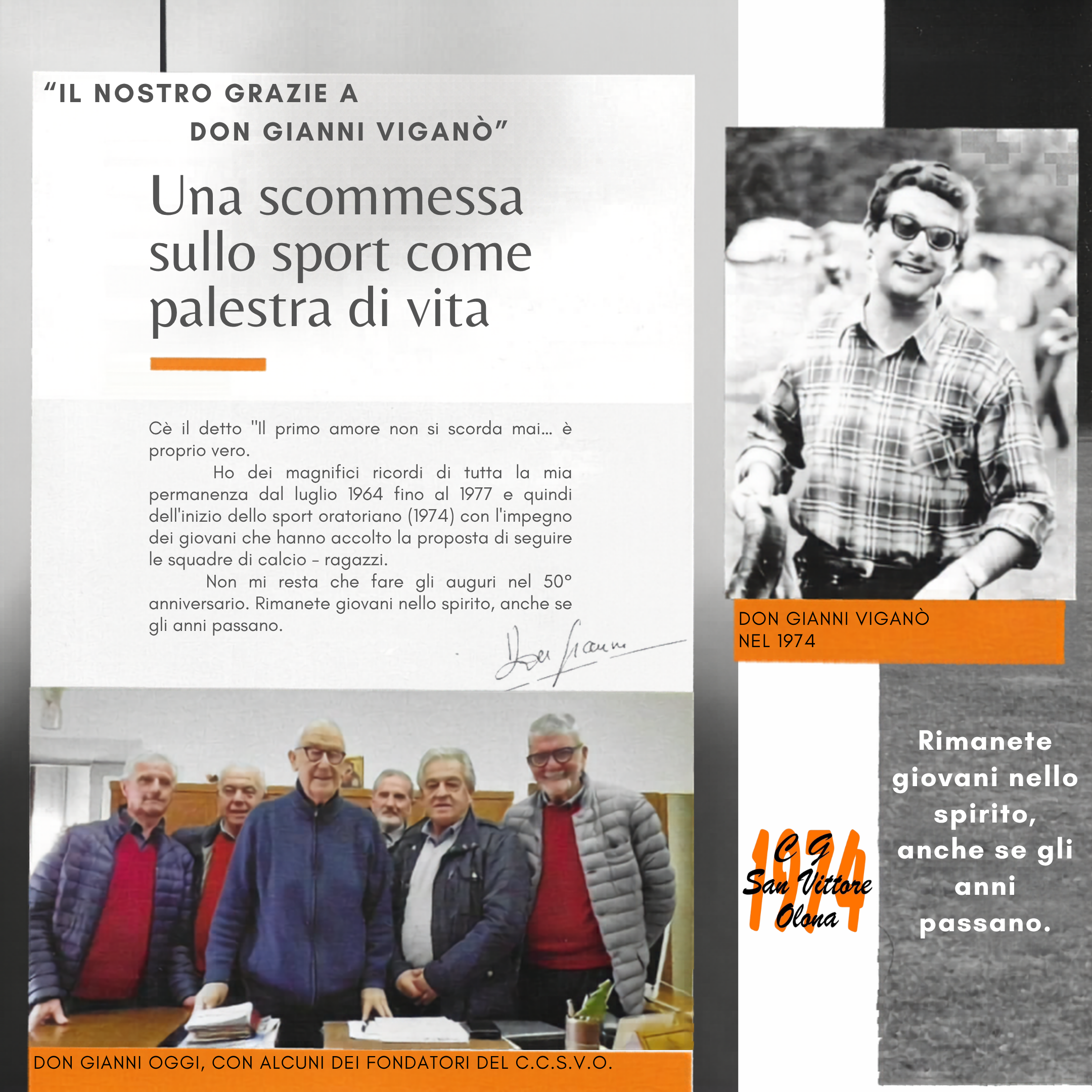 “Il nostro GRAZIE a Don Gianni Viganò”
